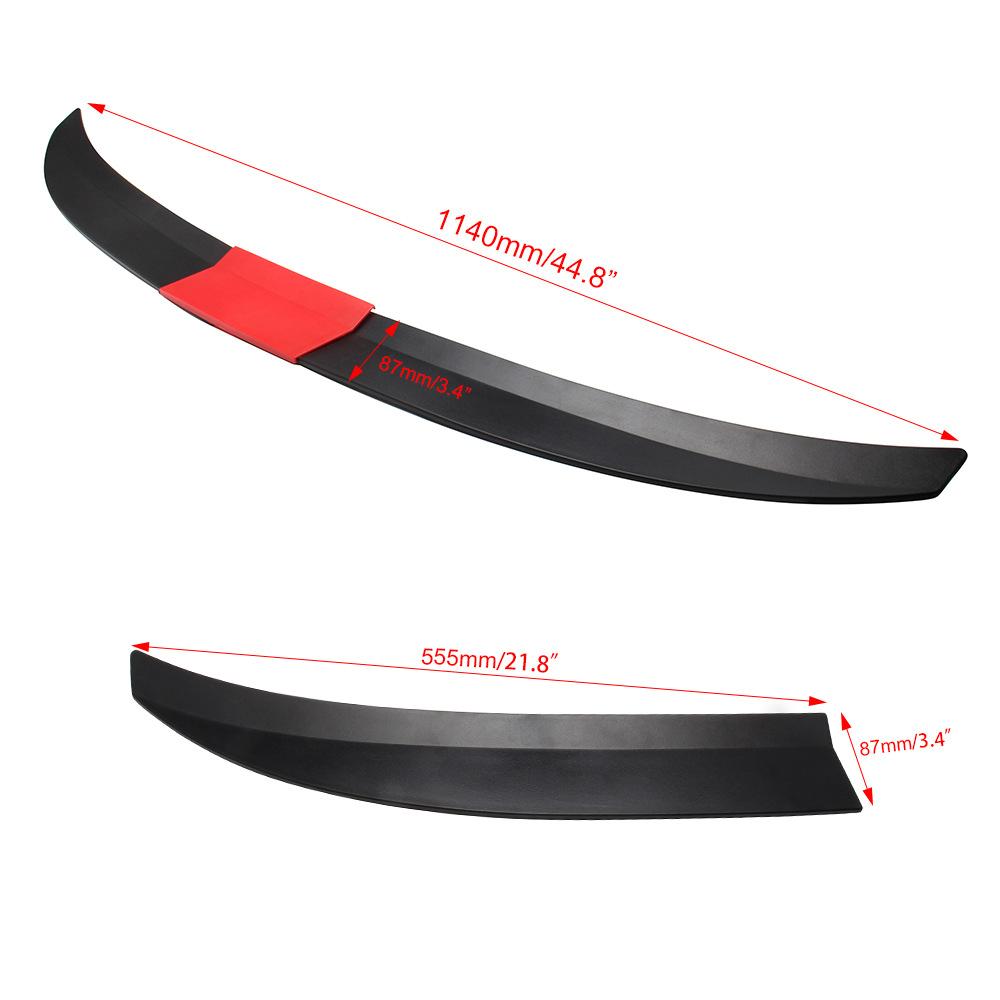 ABS Three-section Universal Tail Wing with Adjustable Length Universal Black Car Accessories Tail Wing for Subaru Trunk Spoilers