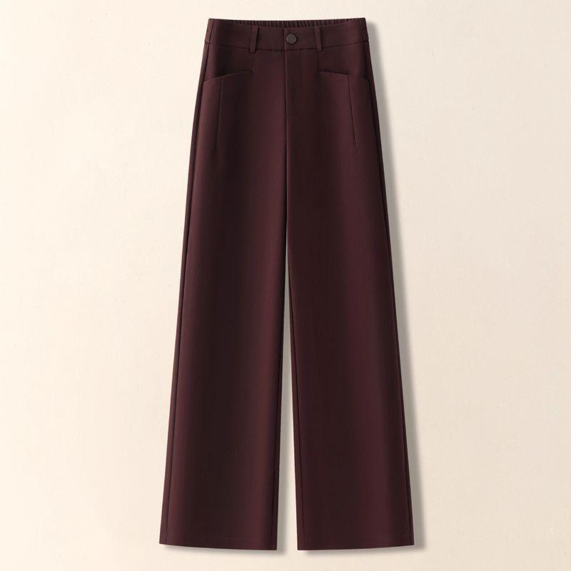 Pumpkin-Colored Slim-Fit Suit Wide-Leg Pants for Women, Spring and Autumn 2026 New Style, Trendy Casual Pants, Versatile Straight-Leg Pants