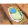 Natural K2 Jasper Solid 925 Sterling Silver Handmade Pear Ring Size US-07 MK-02