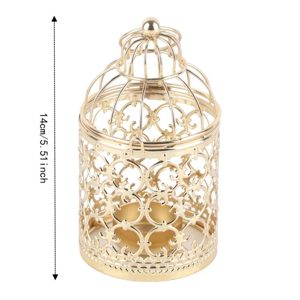 Hollow Out Hanging Lantern Candle Holder Iron Birdcage Candlestick Decorations Party Decoration