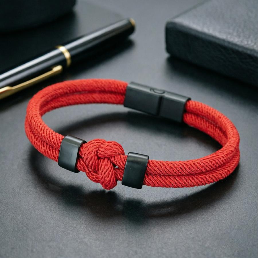 Noter New Design Men Rope Bracelet 6 Color Options Grade A 4mm Nylon Cord Versatile Casual Wrist Jewelry Perfect Gift For Him