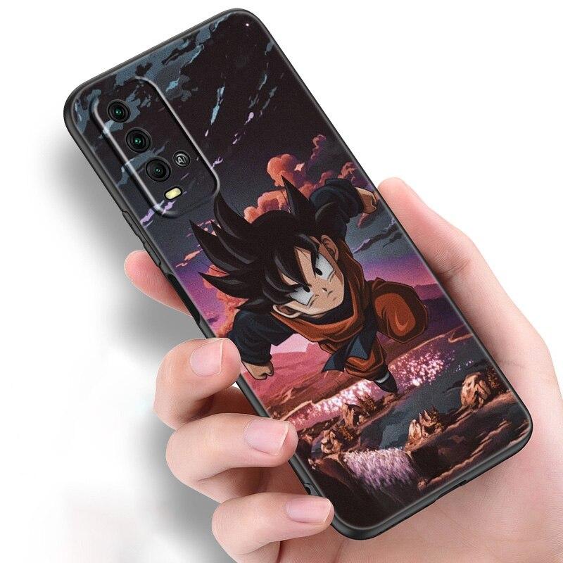 Japan Anime Kind Goku Silikon Handyhülle Für Xiaomi Redmi Note 10 10T 10S 9S 8T 9 8 7 Pro Max 8A 9A 9C 9T Schwarz Weiche Hülle Coque