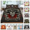 3D Home Bedclothes Skull Bedding Cover Suit Polyester King Queen Size Boy Girl Teen Luxury Duvet Cover