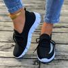 Spring Autumn Women's Breathable Fly-woven Mesh Casual Sports Lace-up Color Matching Women's Single Shoes