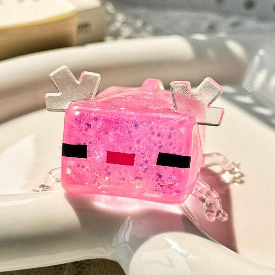 Clear Salamander Cube Squeeze Toy Stress Relief Glitter Salamander Sugar Ball Sensory Toy Decompression Salamander Fidget