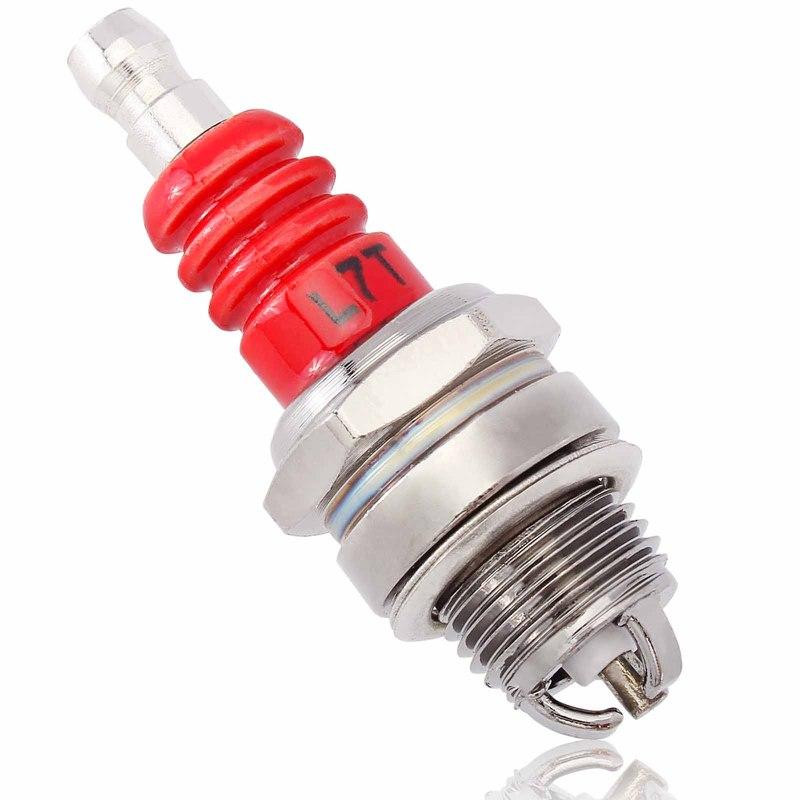 5 Pcs 3 Electrode Spark Plug L7T 3c 4c 47cc 49cc 2-Stroke Mini Pocket Bike ATV Quad Scooter Trimmer Blower Chaaw Strimmer