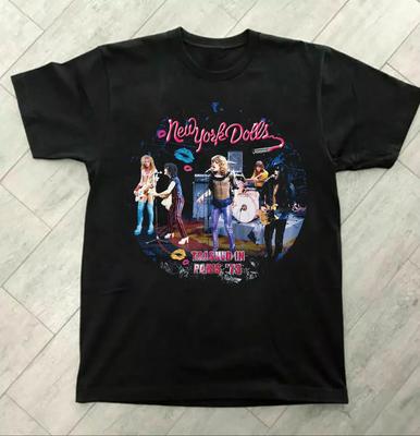 New York Dolls Poster Concert Adul Black Short Sleeve Tee Unisex T-Shirt