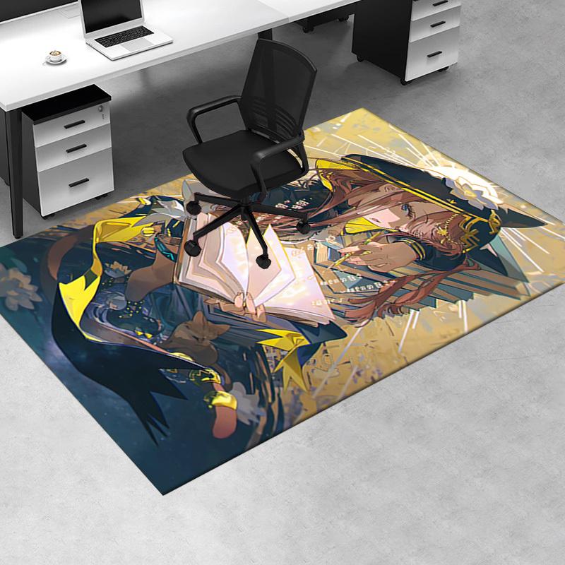 1pc Demon Slayer: Kimetsu no Yaiba,Anime Office Carpet Soft Polyester Entrance Carpet Washable Non s
