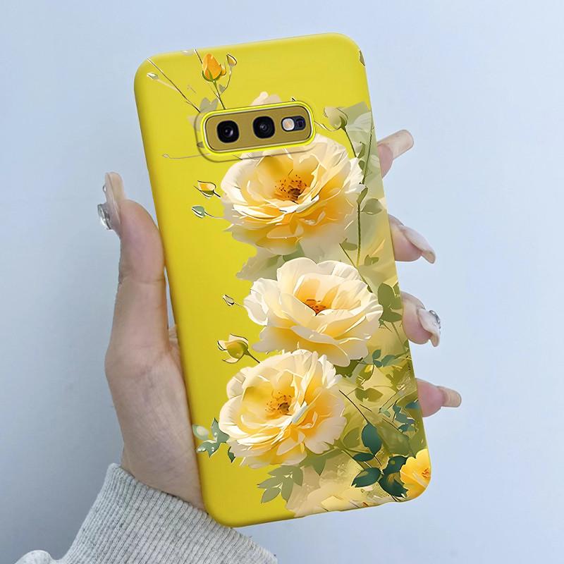 For Samsung Galaxy S10e Phone Case Flower Girls Design Soft Silicone TPU Back Housing for Galaxy S10E S10 E SM-G970F/DS Covers