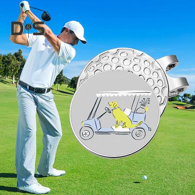 Magnetic Golf Ball Marker Clips Metal Golf Ball Markers Hat Clip Golfing Accessory for Men Women Golfer