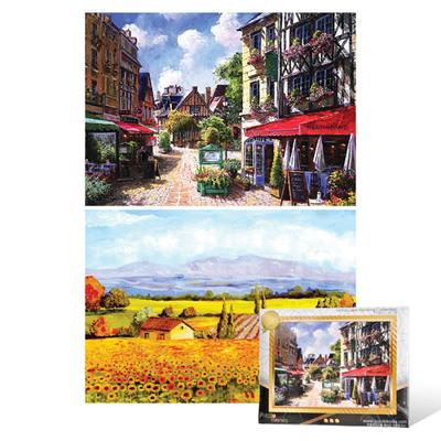 108-piece Jigsaw Puzzle / Sunflower Field Cafe Street (2 Types) (mini), Popular Korean Puzzle