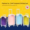 Transparent Mini Trolley Suitcase for Makeup & Eyelash Storage