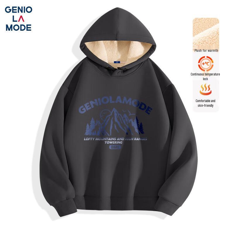 GENIOLAMODE Men's Fleece Lined Hooded Sweatshirt