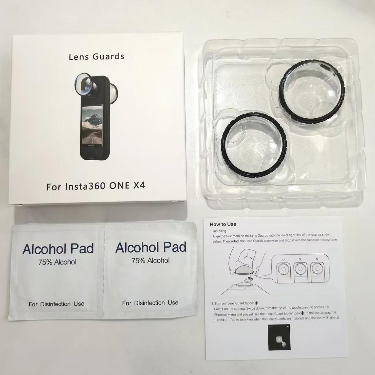 

Lens Guards for Insta360 X5 X4 Sports Camera Rotating Protector Cover Accessories for Insta 360 X4 Anti-Scratch Lens Protector For Insta360 X4