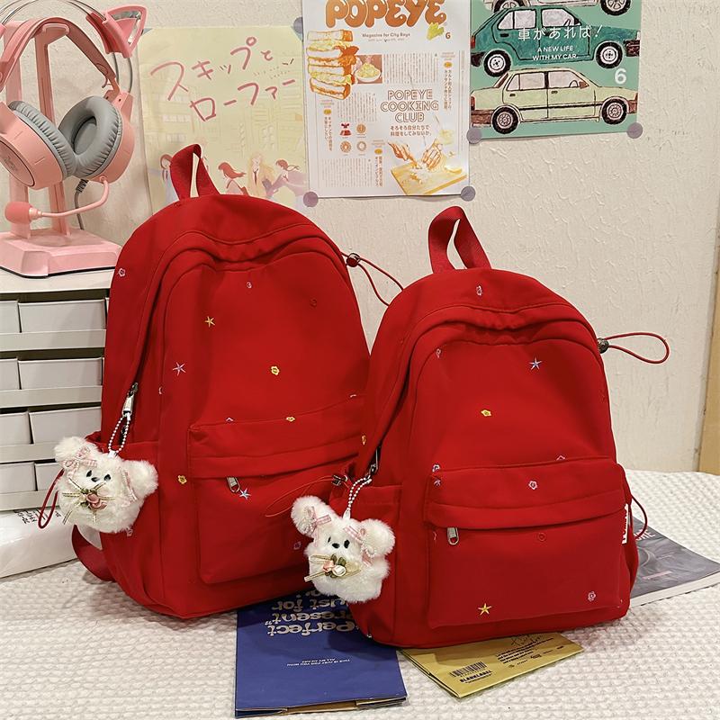 Embroidery Student Schoolbag Women's Large Capacity Backpack