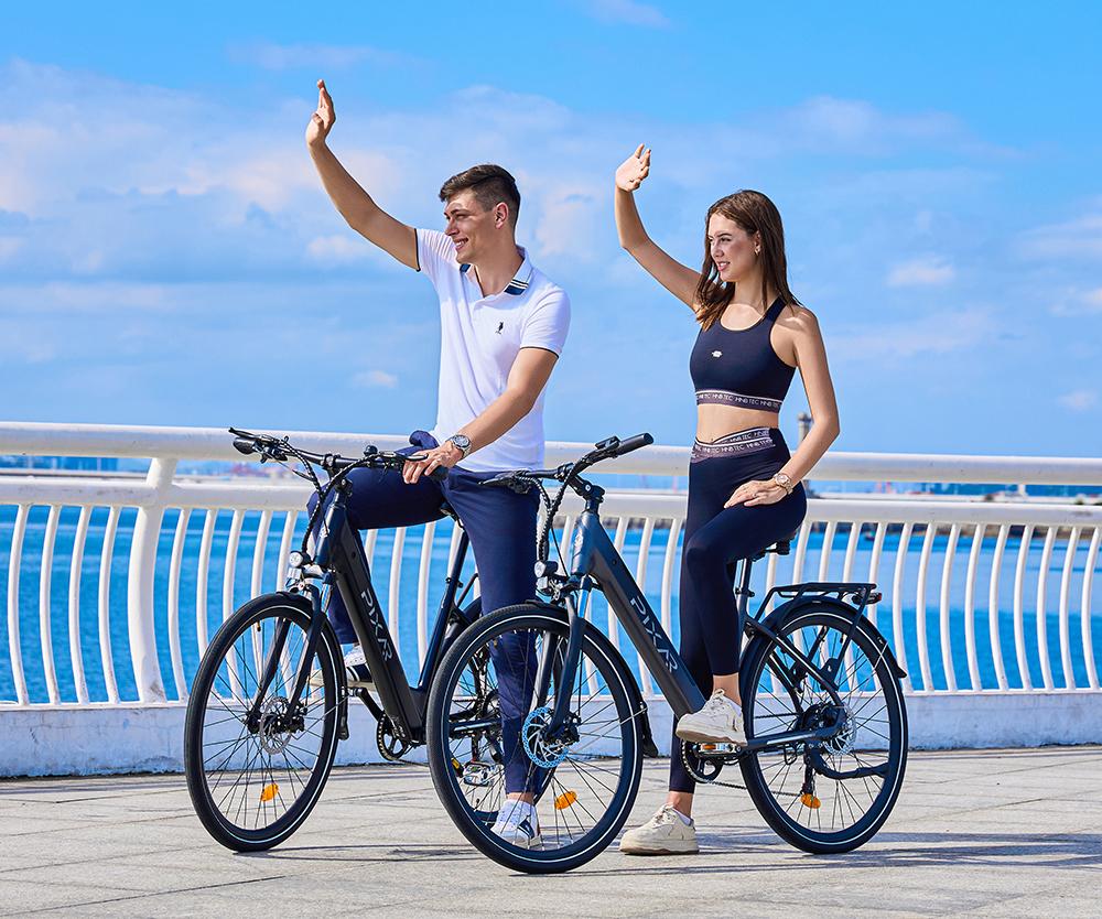 Bicicletă Electrică Pixar City Motor 250W 36V 10.4AH Autonomie Maximă 50Km Viteză Maximă 25Km/h 7 Viteze 27.5" Negru sau Gri