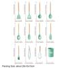 12PCS Food Grade Silicone Cookware Set Heat Resistant Ergonomic Kitchen Utensils Wooden Handle BPA-Free Baking Tools Set