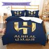Al-Hilal Saudi FC Pattern Bedding,Quilt Set Quilt Cover Pillowcase Home Birthday Gift(1 * duvet cover + 2 * pillowcase, without core)