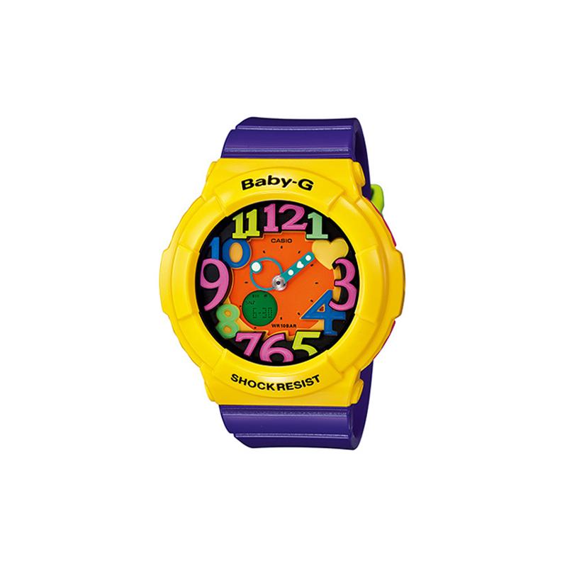 

Casio CASIOBABY-G series 3D scale, fashion trend contrast color, retro vitality, cute cartoon retro classic pointer dual display, quartz BGA-131-9B чёрный