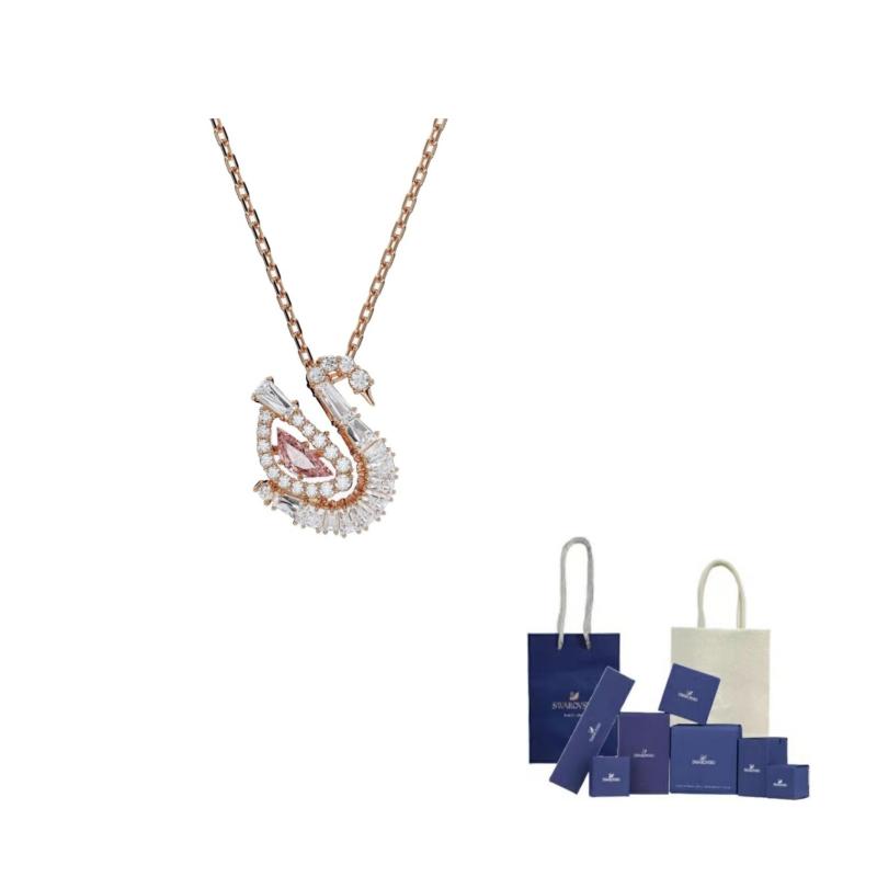 Swarovski Swan Pendant Necklace F-Original Brand Box And Bag