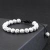 Men's and Women's 8mm Black Matte Volcanic Stone Beaded Stretch Bracelets