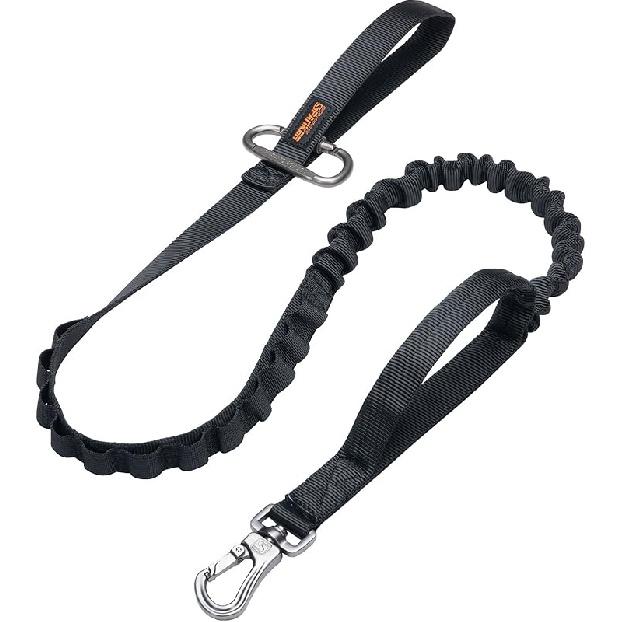 EXCELLENT ELITE SPANKER Tactical Bungee Dog Leash Military Adjustable Dog Leash Quick Release Elastic Leads Rope with 2 Control Handle(Black