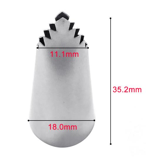 Stainless Steel Dessert Icing Piping Nozzle Pastr1y Tip Cake Decorating Tool