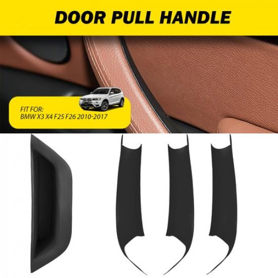 2/4x Interior Door Panel Handle Pull Trim Cover For BMW X3 X4 F25/26 Black/Beige