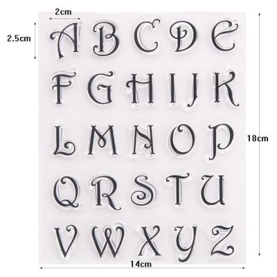 1 Stück Alphabet Buchstabe Zahl Silikon Klar Stempel DIY Scrapbooking Prägung Fotoalbum Dekopapier Karte Basteln