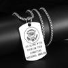 Trendy Titanium Steel Men's Dog Tag Necklace - Hip-Hop Style Pendant Chain