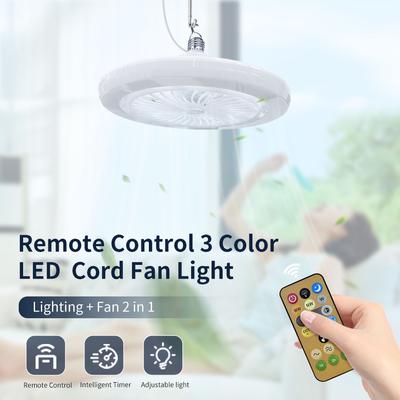 Ceiling LED Fan Lamp With Remote US Plug 85-265V Ceiling Fan Lamp 3-Speed Adjustable Fan Lamp for Bedroom Living Room Lighting