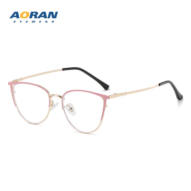 

Модная металлическая оправа для очков «кошачий глаз-бабочка» с защитой от миопии и синего света