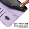 Purple Playful Cat-themed Leather Wallet Stand Function Phone Case for iPhone Samsung Huawei Honor Xiaomi Redmi Oppo Infinix Tecno Google...