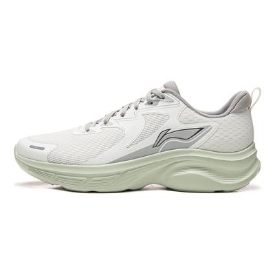 Li Ning Cushioning Slip Resistant Abrasion Resistant Support Lightweight Low Top Running Shoes Men's Chalk Gray ARSW045-4