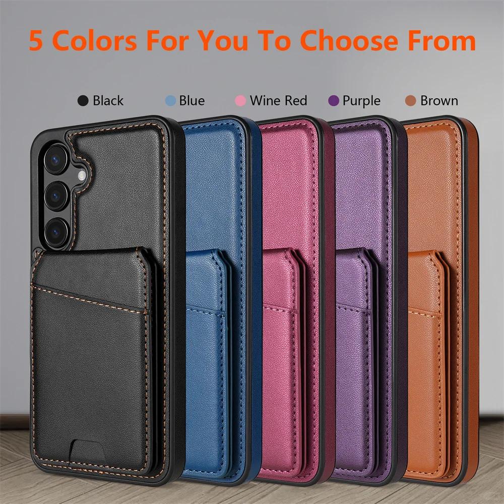 2 in 1 Detachable Magnetic Wallet with Card Holder Phone Case for Samsung S25 S24 Ultra S22 Plus S23 FE A16 A55 A15 A54 Cover