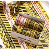 12 Rolls Caution Washi Tapes Set Decorative Paper Masking Tape Removable No Residue Stop / Attention / Keep Out Adhesive