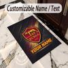 Crystal Velvet Rug AS Roma Print Custom Name Text Floor Mat Home Decor