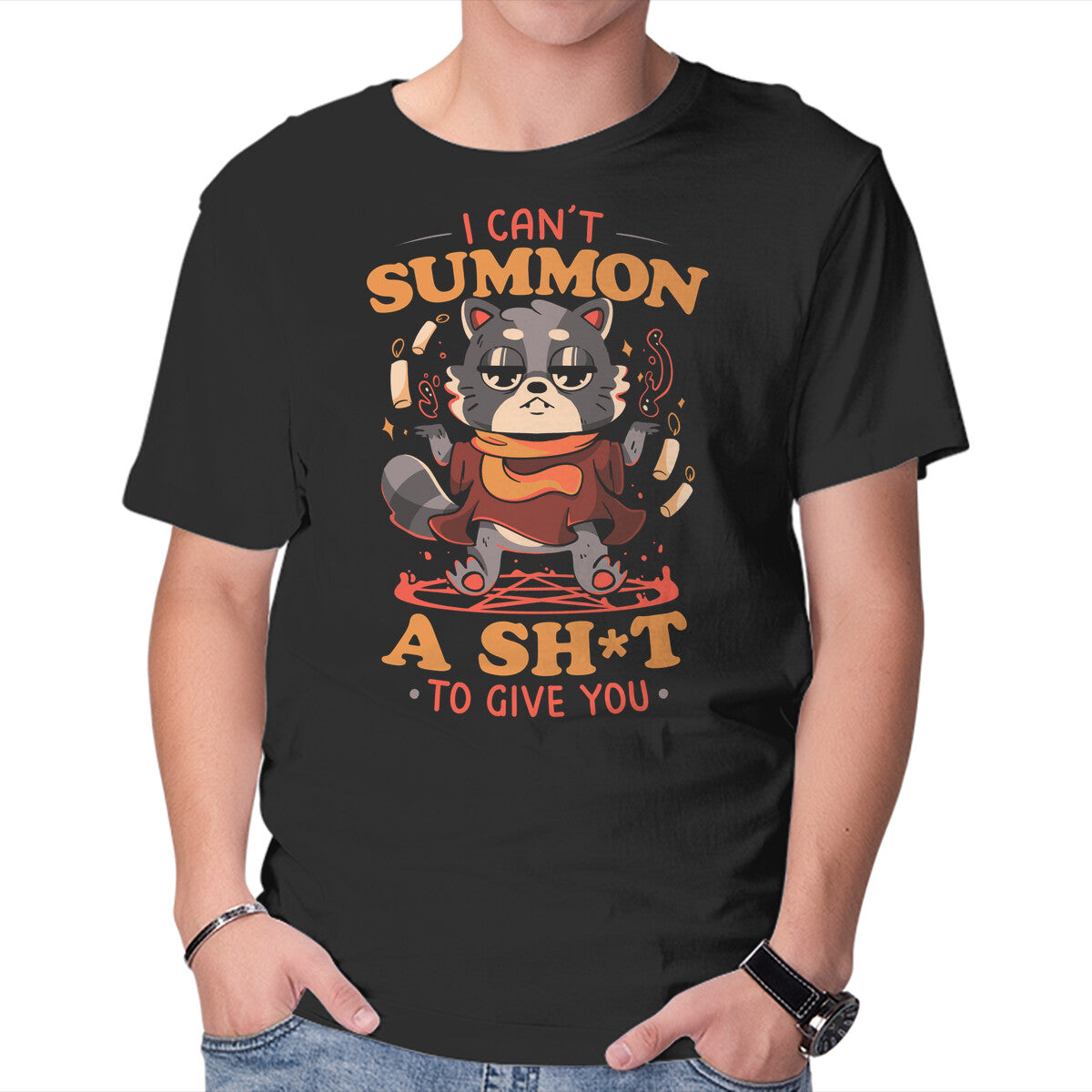 Unisex Crew Neck T-Shirt I Can t Summon Graphic Short Sleeve Casual Tee XXXL