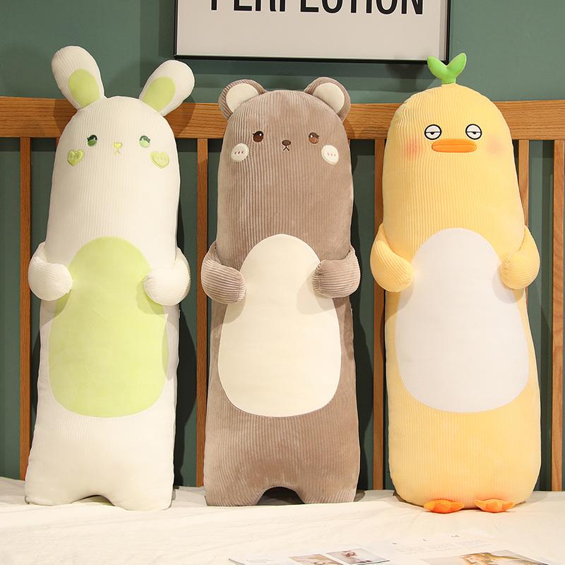 90Cm Cartoon Animal Rabbit Bear Duck Chick Plush Toys Stuffed Soft Long Sleep Pillow Doll Cushion Gift