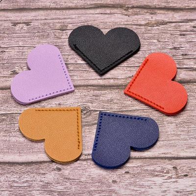 Heart-Shaped Leather Bookmark Corner Protector - Non-Slip, Moisture-Proof, Portable Reading Tool
