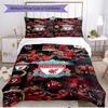 Set copripiumino 3 pezzi (1*Copripiumino + 2*Federe, Senza Nucleo), Set Biancheria da Letto Morbido Stagione Unica Liverpool F.C. Stampa, Regalo Decorazione Camera da Letto Casa