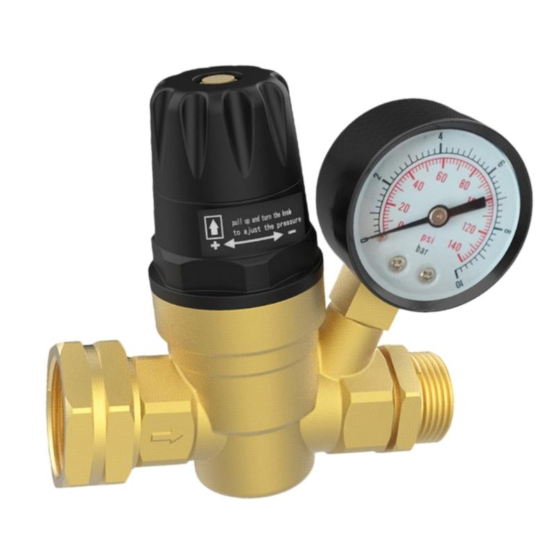 Adjustable RVs Water Pressure Reducer Valves For Long Lasting Performances Professional Copper Pressure Regulator Valves