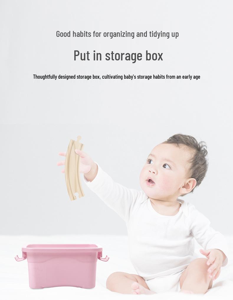 36-Piece Wooden Magnetic Train Track Set - Educational Interlocking Toy