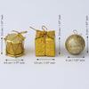 Golden Christmas Tree Decoration Items Gifts Drums Balls (Pack of 10) Xmas Hanging Ornaments Props | Christmas Decorations