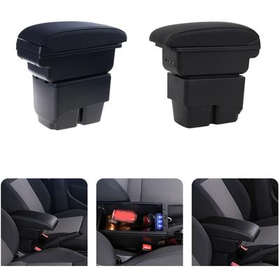 Arm Rest Storage Box Auto Interior Accessory Replacement Car Armrest Box for Fiesta Center Console Organizer Box