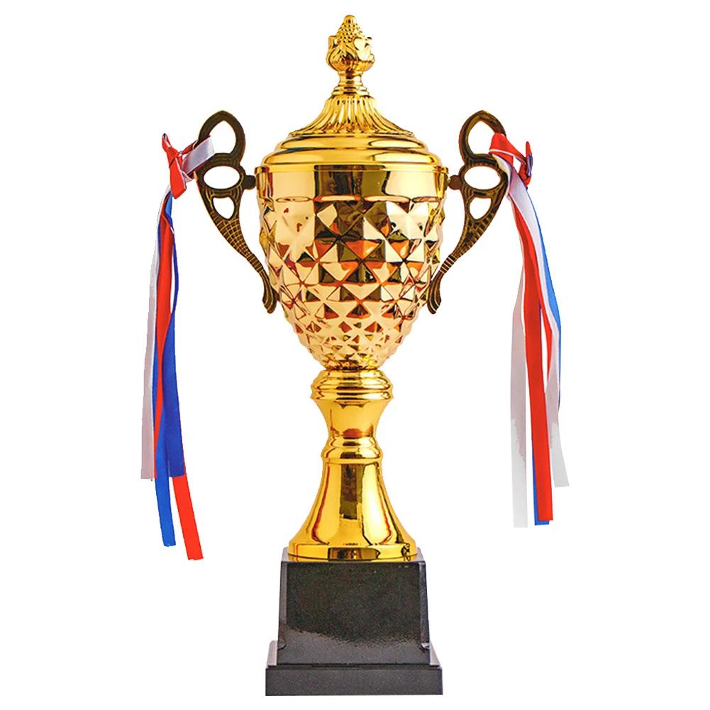 

Золотой Кубок Трофей Высота 33см Футбольный Трофей Металлический Спортивный Трофей Награды Трофеи для Победителя Дети и Взрослые