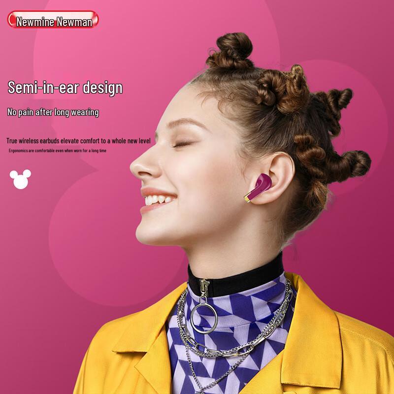 Newmine T22 TWS Half-in-Ear Clip-on Bluetooth 5.3 Sport Earphones