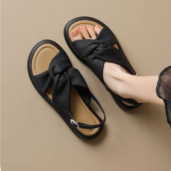 

Женские нескользящие сандалии на мягкой подошве с одним ремешком - Летняя сказочная мода 2025 40 чёрный