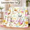 Animal Crossing Custom Name Flannel Throw Blanket Soft Warm for Sofa Bed Indoor Home Use