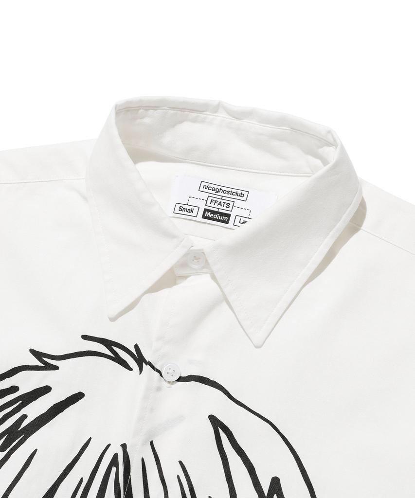 Nice Ghost Club Ffats Girl Oxford Big Big Shirt_White(Ng2Esuw301A)